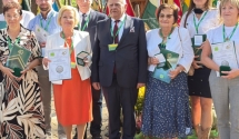 Reprezentacja działkowców z Okręgu poznańskiego na Krajowych Dniach Działkowca.