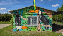 Murale na świetlicy ROD Energetyk II w Poznaniu